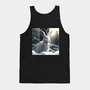 Celtic white pagan hare Tank Top